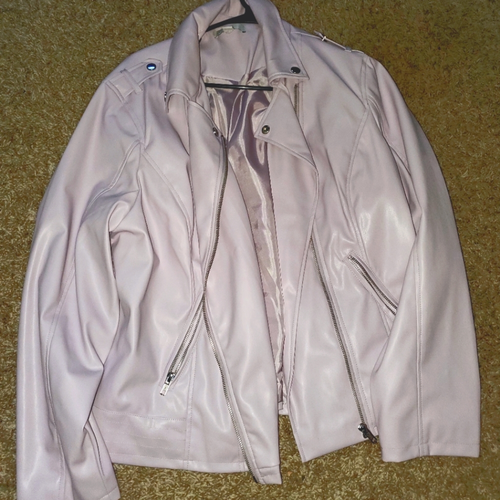Lavender leather jacket